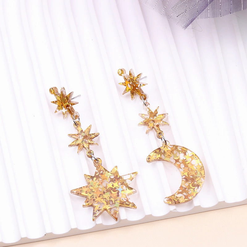 Wholesale Sun Moon Series Acrylic Earrings