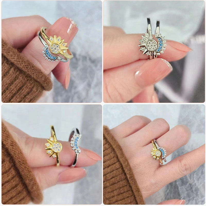 Wholesale Sun Moon Stackable Celestial Rings
