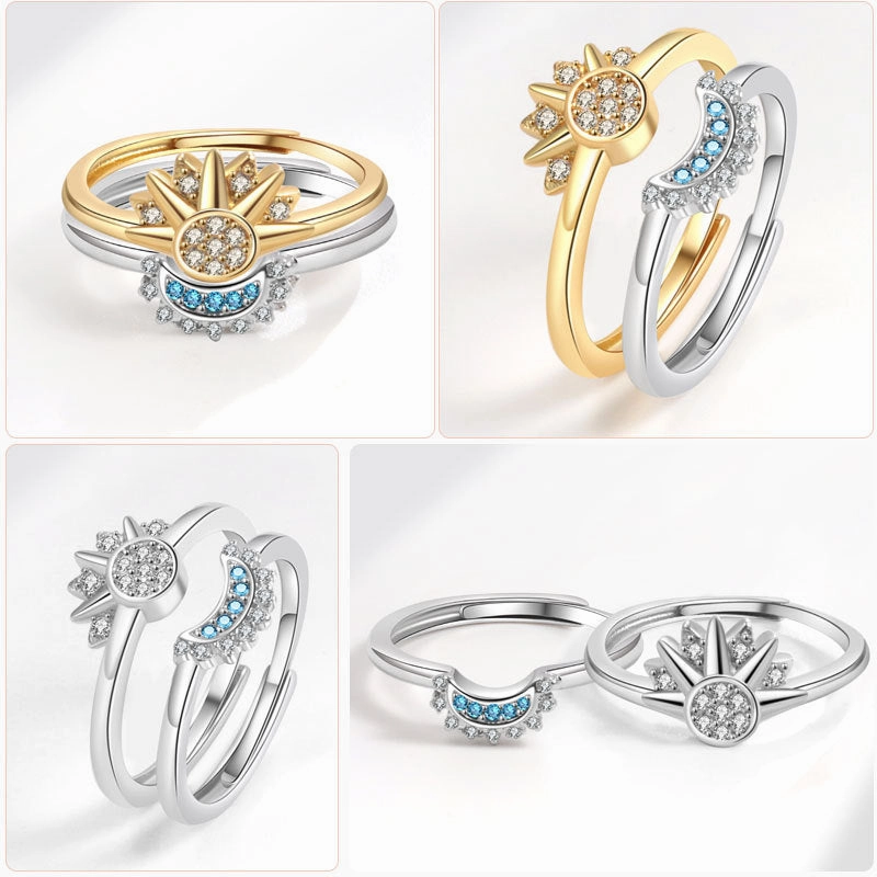 Wholesale Sun Moon Stackable Celestial Rings