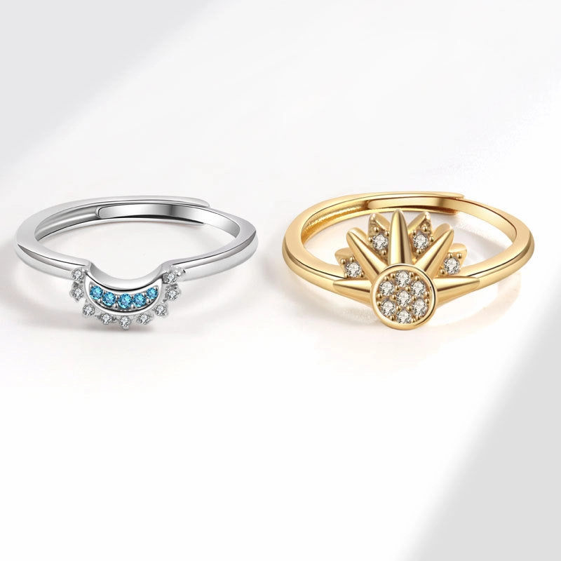 Wholesale Sun Moon Stackable Celestial Rings