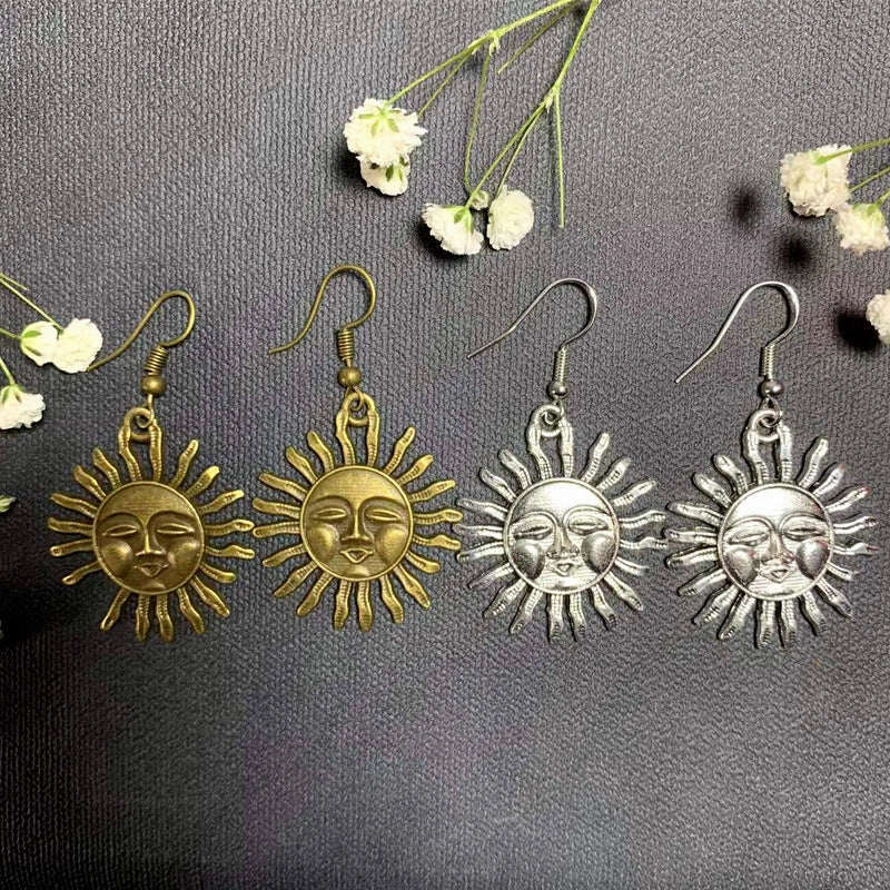Wholesale Sun Smile Alloy Earrings