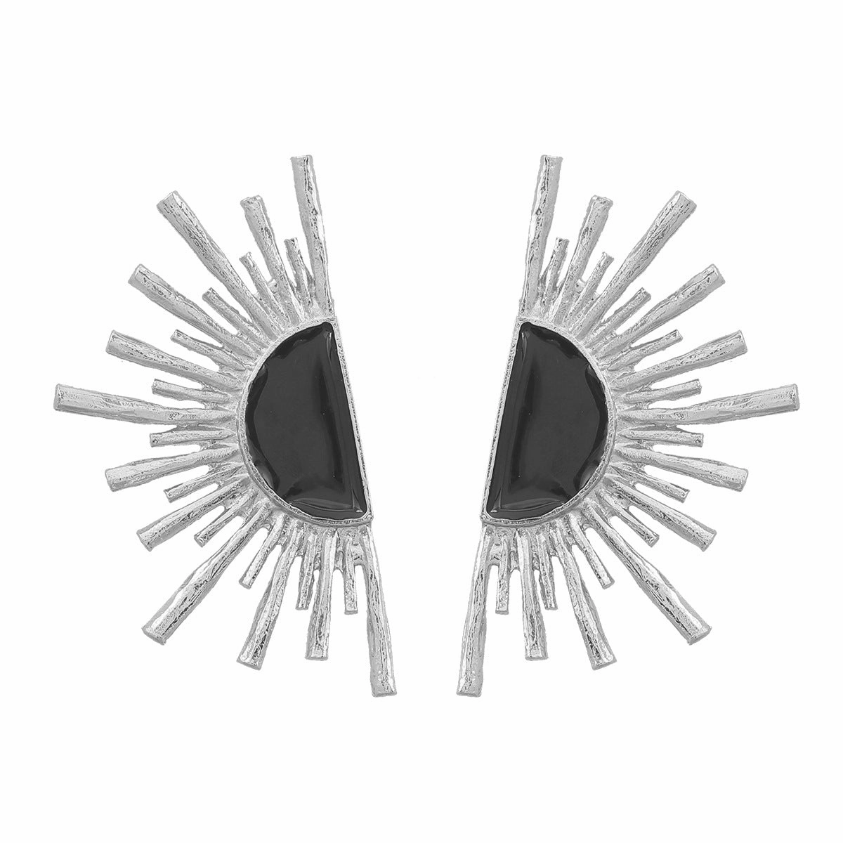 Wholesale Sunflower Alloy Drip Oil Earrings