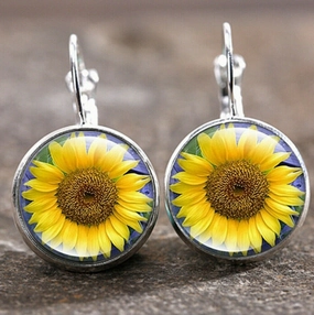 Wholesale Sunflower Alloy Earrings
