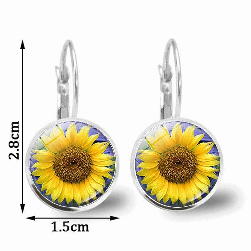 Wholesale Sunflower Alloy Earrings