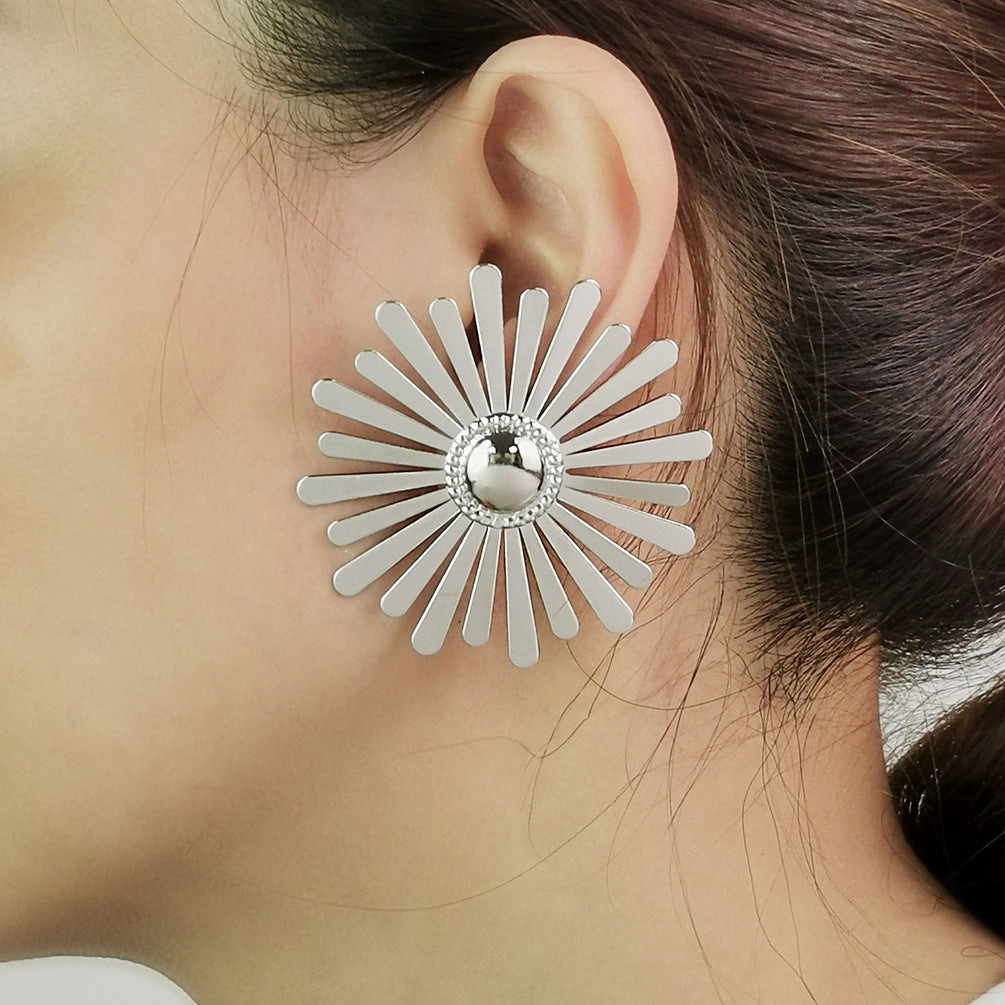 Wholesale Sunflower Bright Alloy Earrings