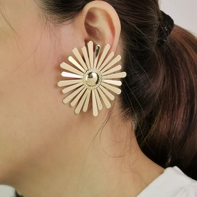 Wholesale Sunflower Bright Alloy Earrings