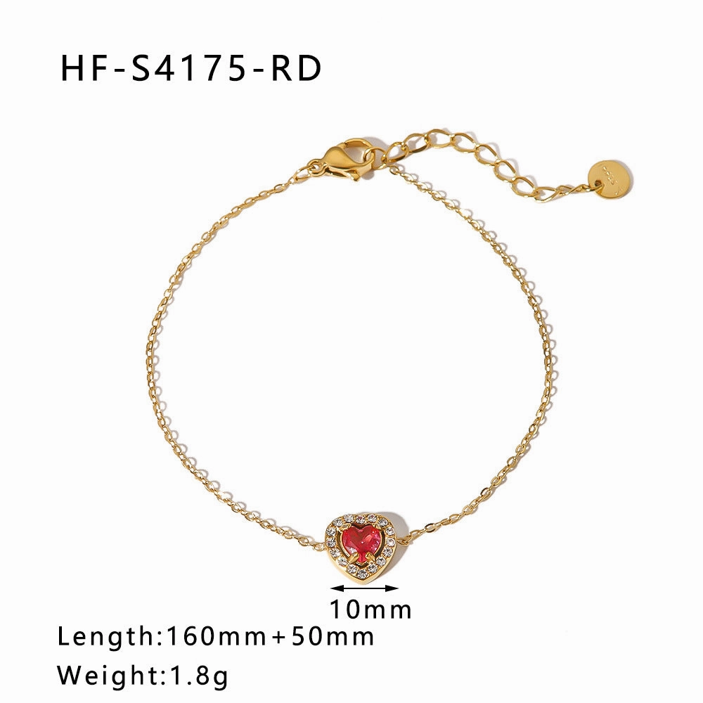 Wholesale Sunflower Stainless Steel Bracelet Love Zircon Geometric Bracelet