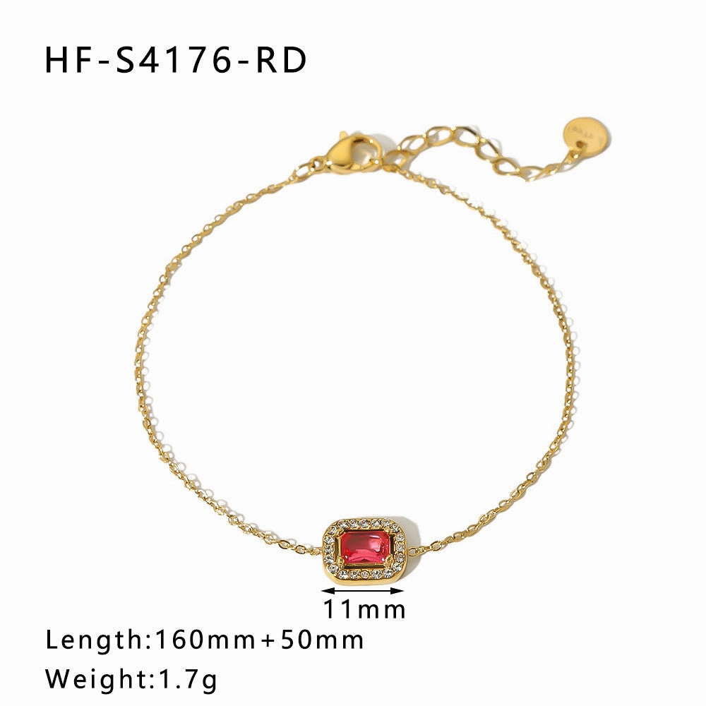 Wholesale Sunflower Stainless Steel Bracelet Love Zircon Geometric Bracelet