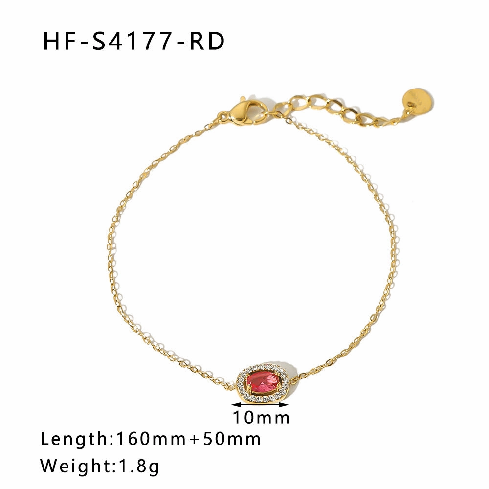 Wholesale Sunflower Stainless Steel Bracelet Love Zircon Geometric Bracelet
