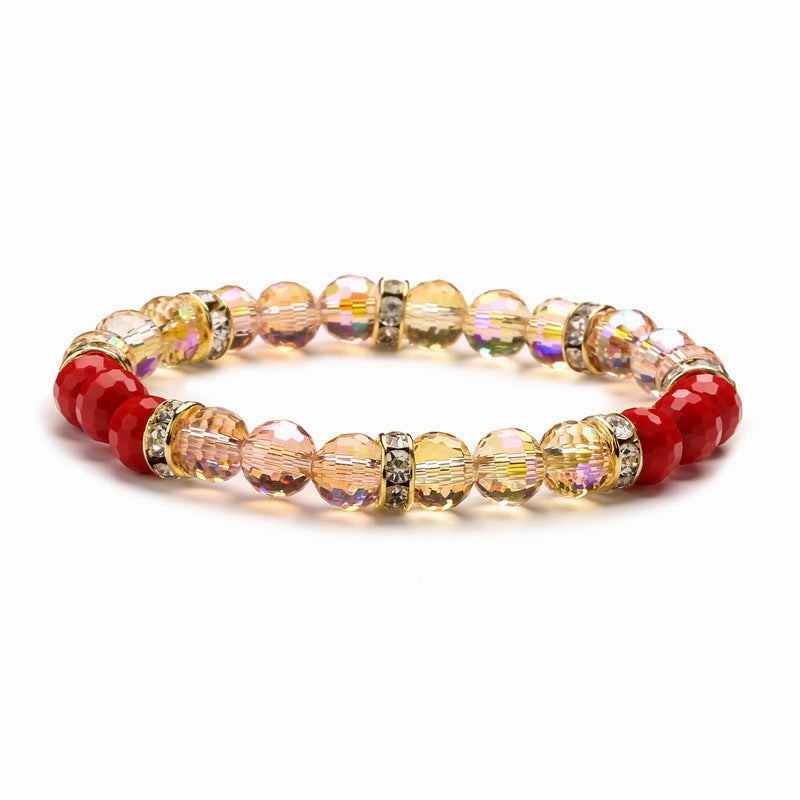 Wholesale Super Flash Colorful Glass Bracelet