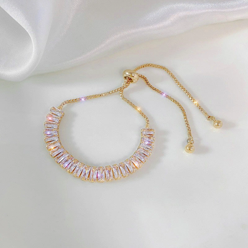 Wholesale Super Shiny Light Luxury Zircon Bracelet