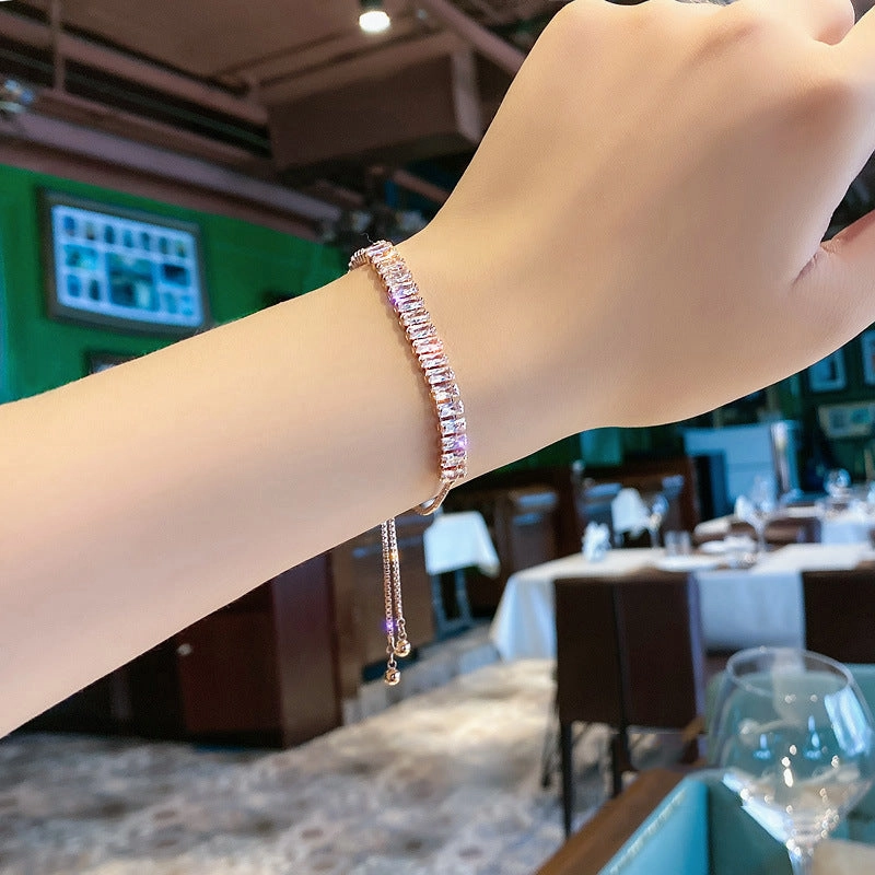 Wholesale Super Shiny Light Luxury Zircon Bracelet