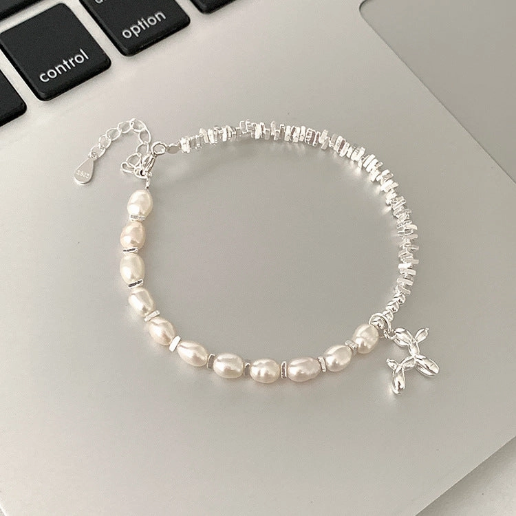 Wholesale Sweet Balloon Dog Pearl Metal Bracelet