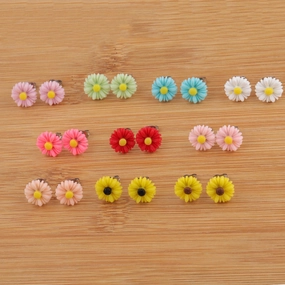 Wholesale sweet Korean style small daisy sunflower earrings