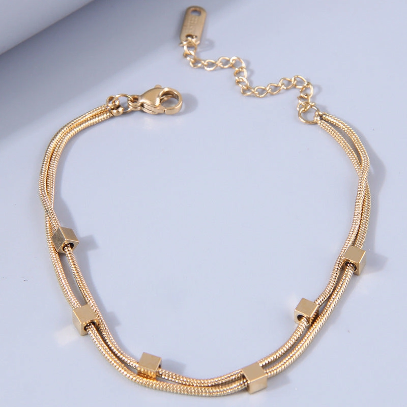 Wholesale Sweet Star Moon Titanium Steel Bracelet