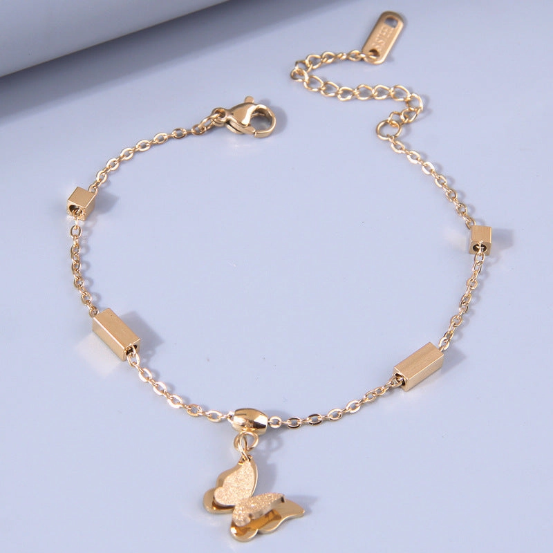 Wholesale Sweet Star Moon Titanium Steel Bracelet