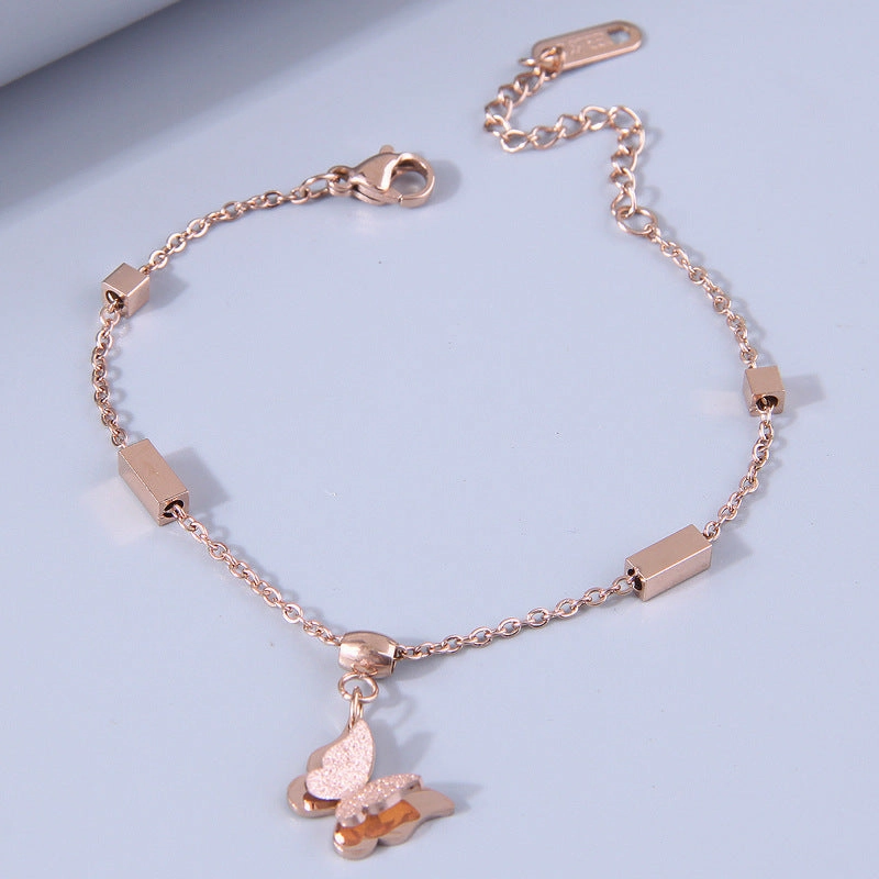 Wholesale Sweet Star Moon Titanium Steel Bracelet