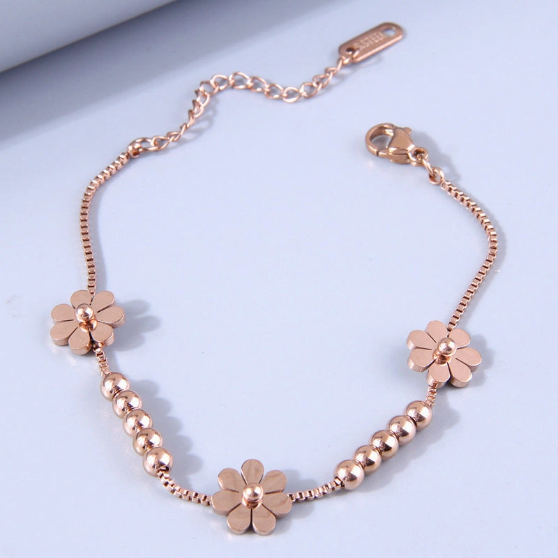 Wholesale Sweet Star Moon Titanium Steel Bracelet