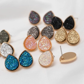 Wholesale Sweet Water Drops Plastic Earrings