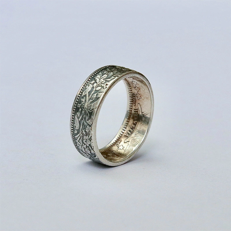 Wholesale Swiss Enamel Coin Reform Edelweiss Copper Rings