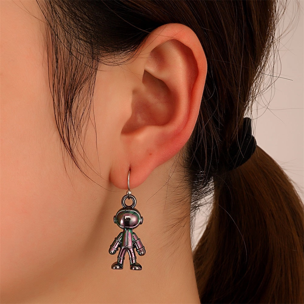 Wholesale Symphony Astronaut Alloy Earrings