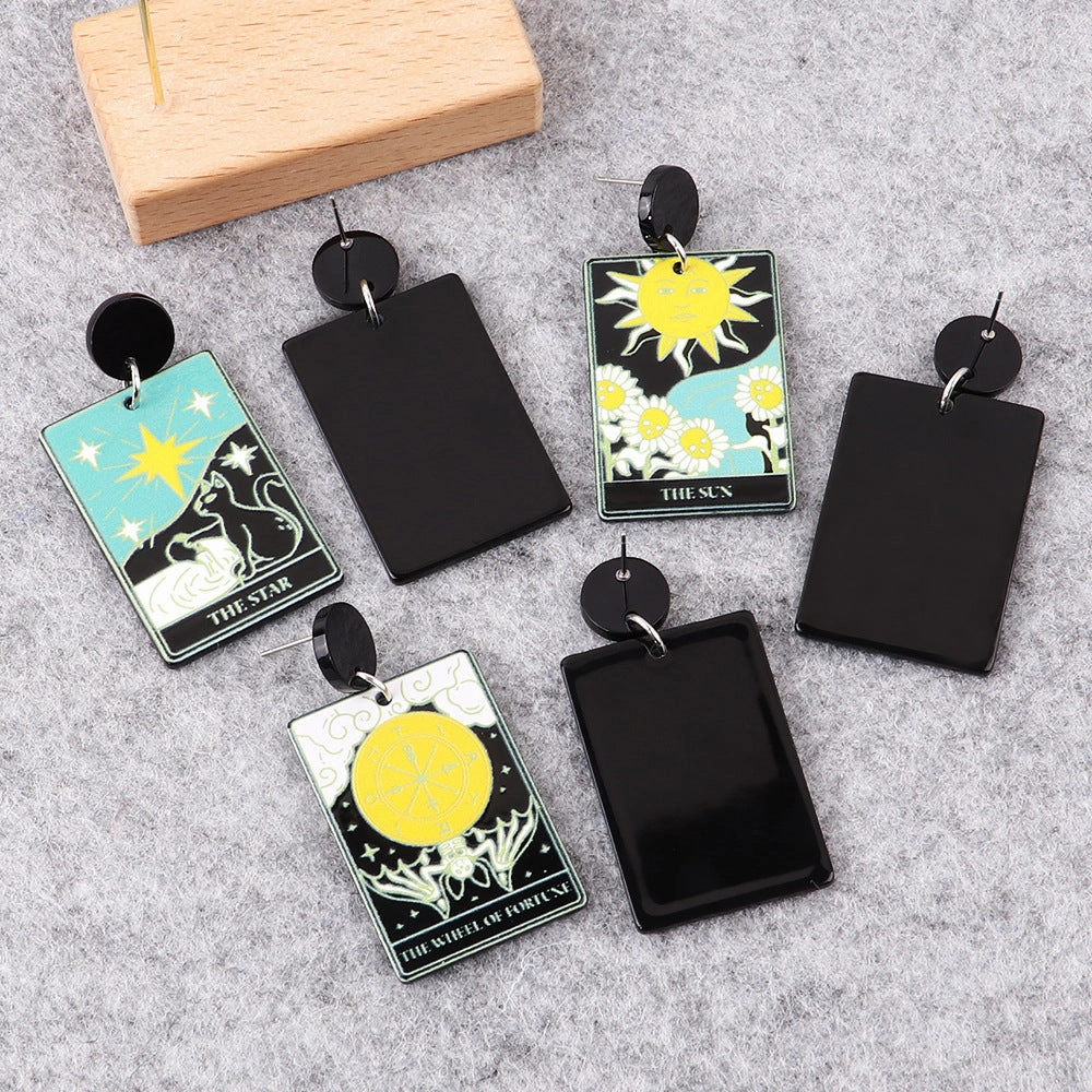 Wholesale Tarot Acrylic Earrings