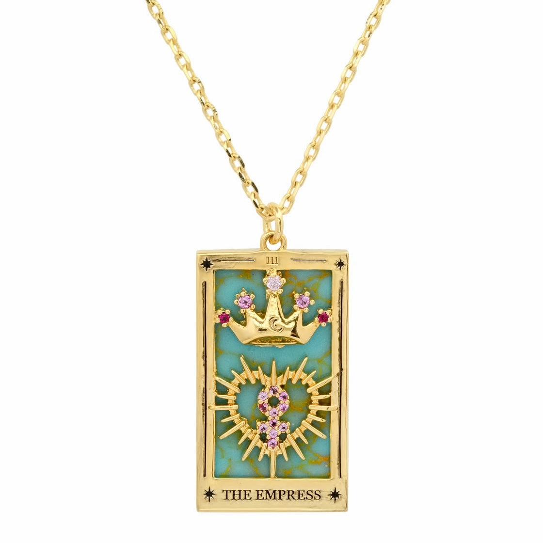 Wholesale TAROT Brand Tarot Necklace with Diamond Drops of Oil Plated with Gold
