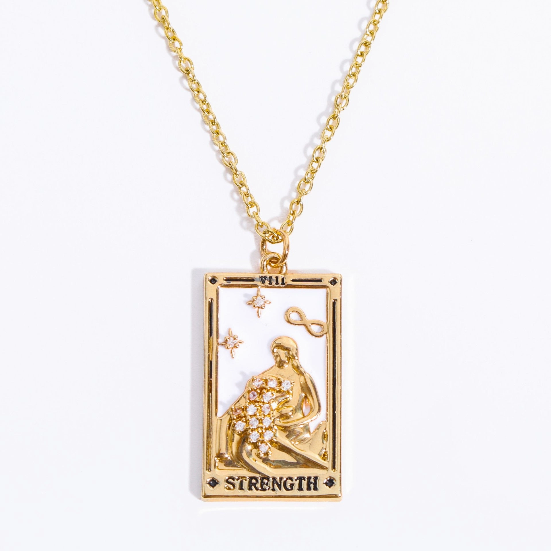 Wholesale TAROT Brand Tarot Necklace with Diamond Drops of Oil Plated with Gold