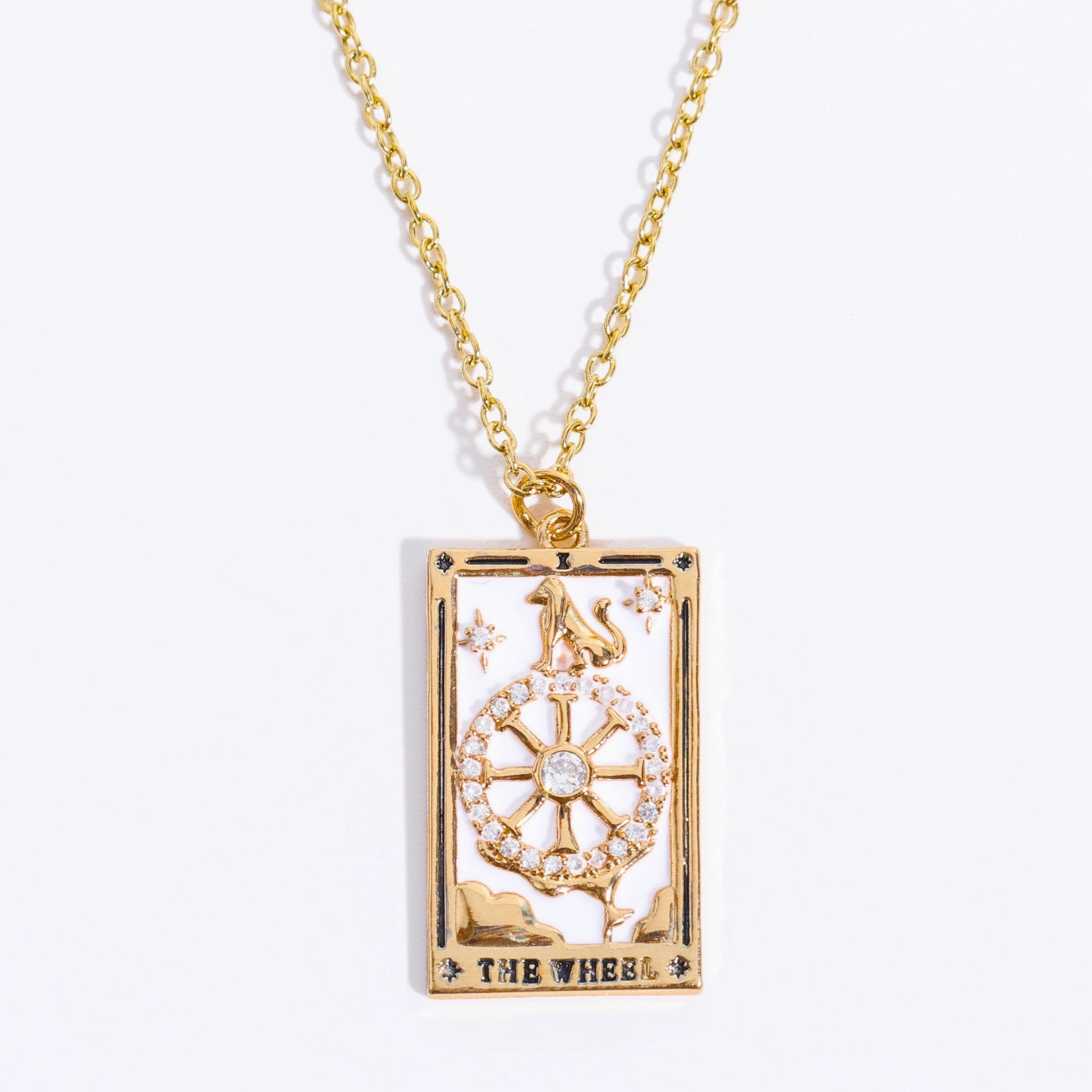 Wholesale TAROT Brand Tarot Necklace with Diamond Drops of Oil Plated with Gold