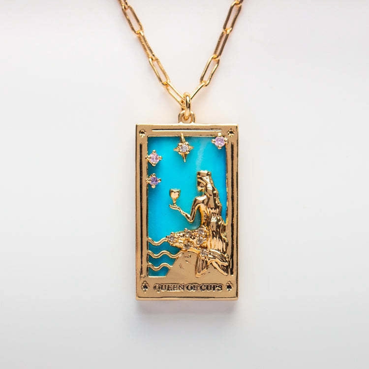 Wholesale TAROT Brand Tarot Necklace with Diamond Drops of Oil Plated with Gold