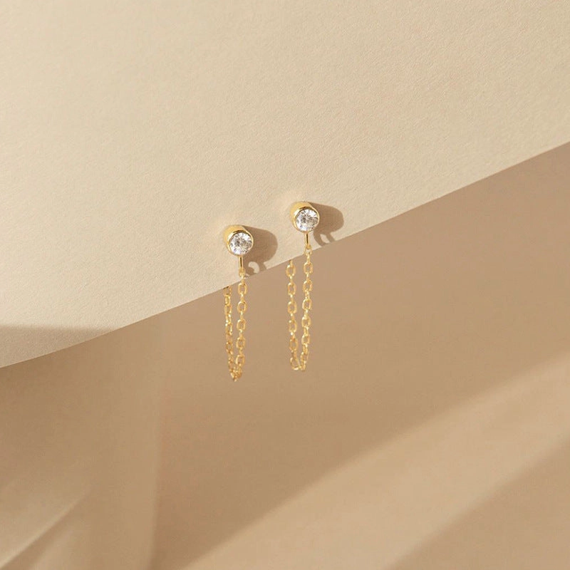 Wholesale Tassel Colored Stainless Steel Earrings