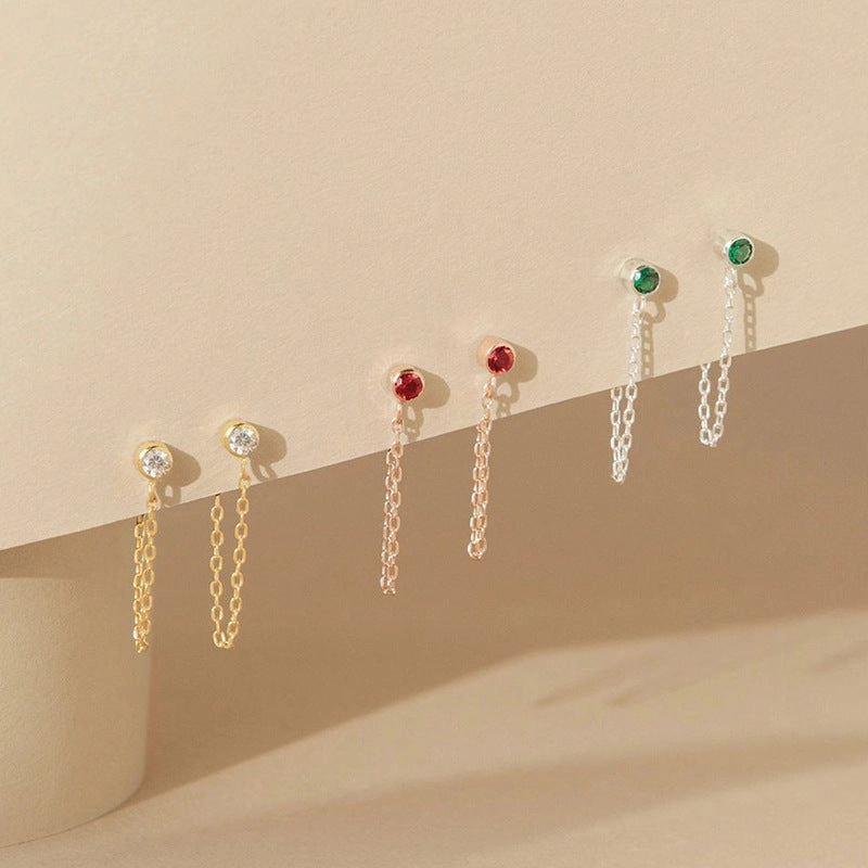 Wholesale Tassel Colored Stainless Steel Earrings
