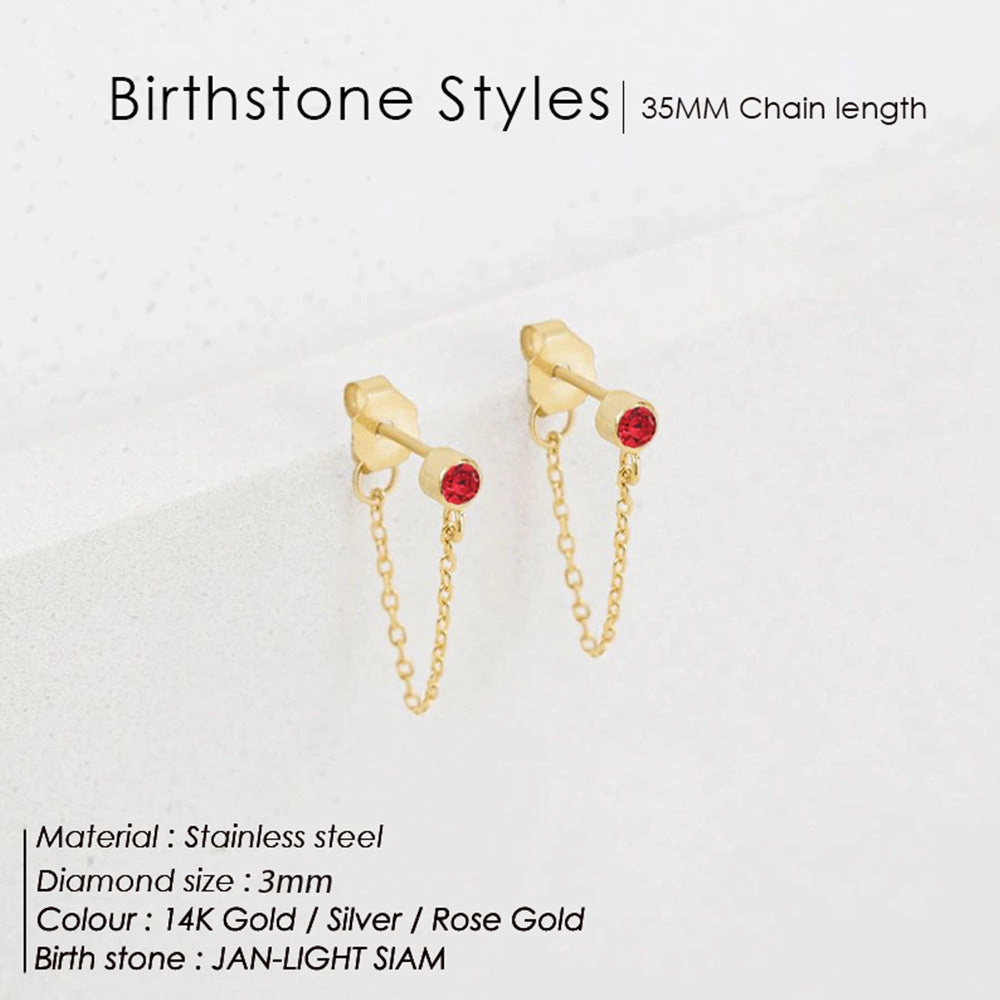 Wholesale Tassel Colored Stainless Steel Earrings