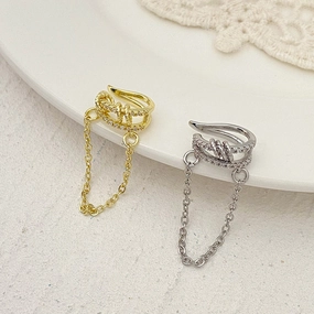 Wholesale Tassel Ear Clip Alloy Earrings