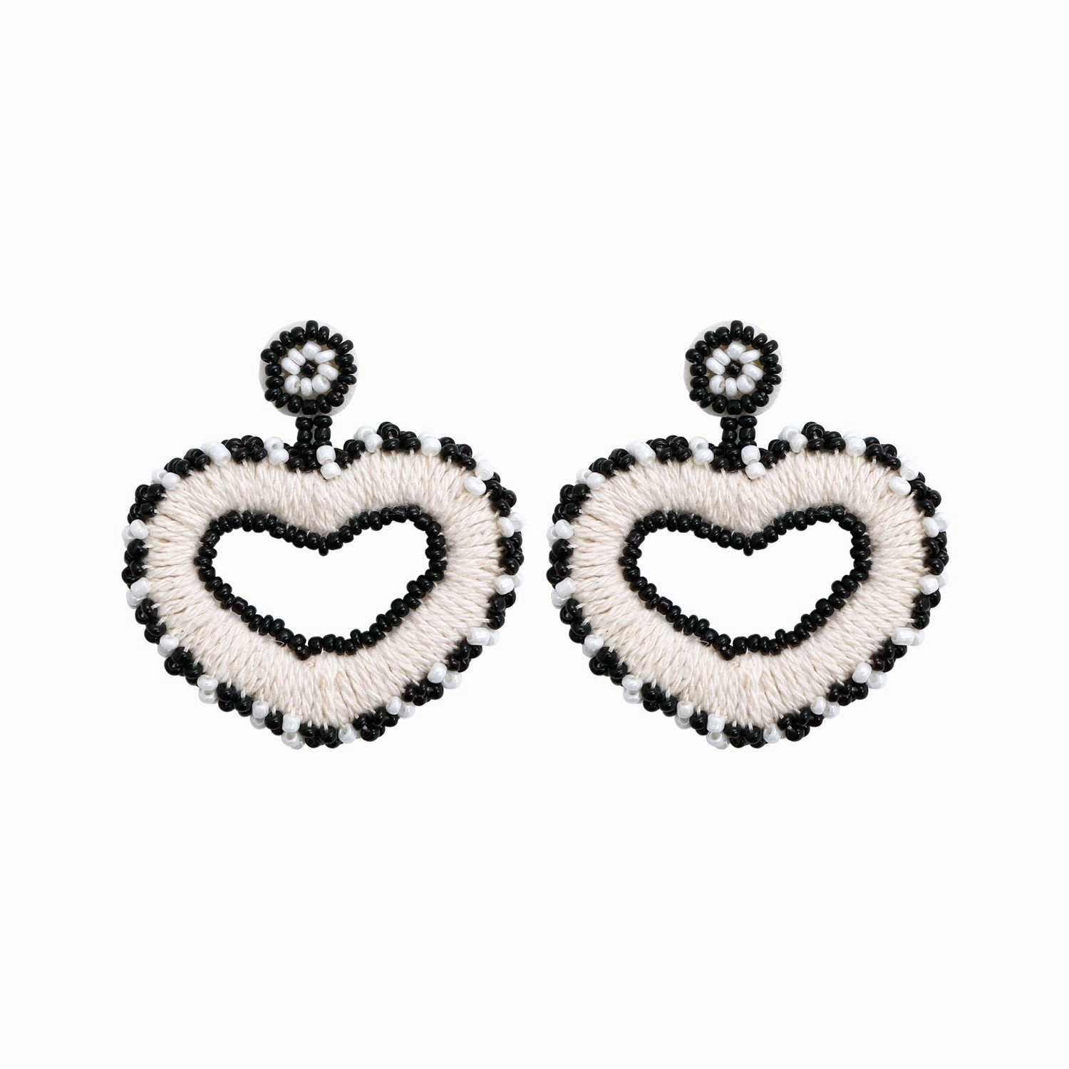 Wholesale Tassel Heart Beads Earrings