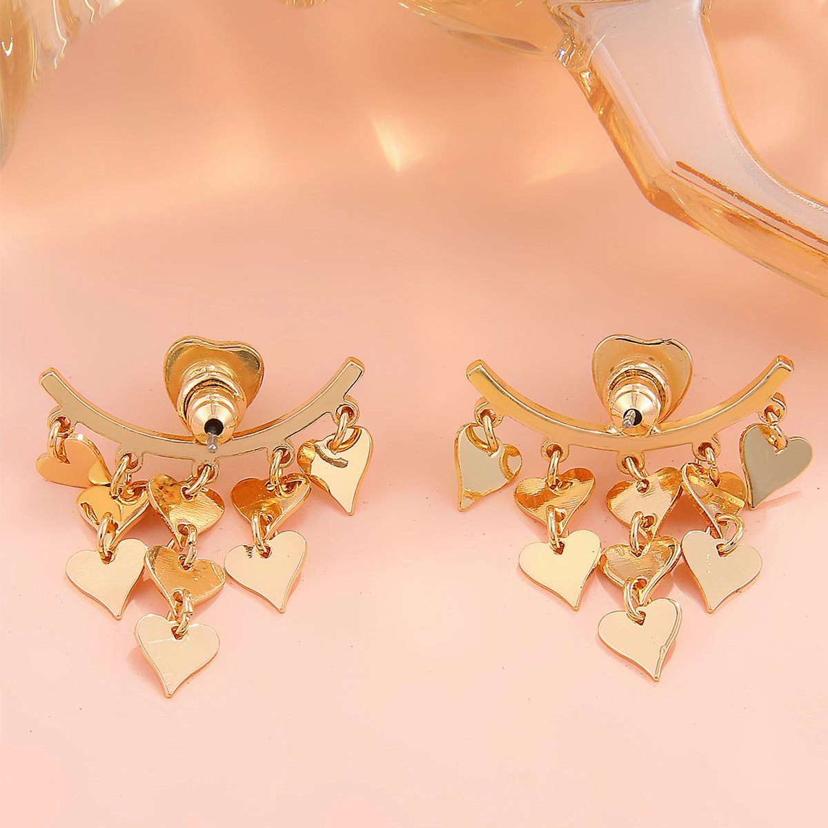 Wholesale Tassel Heart Copper Earrings