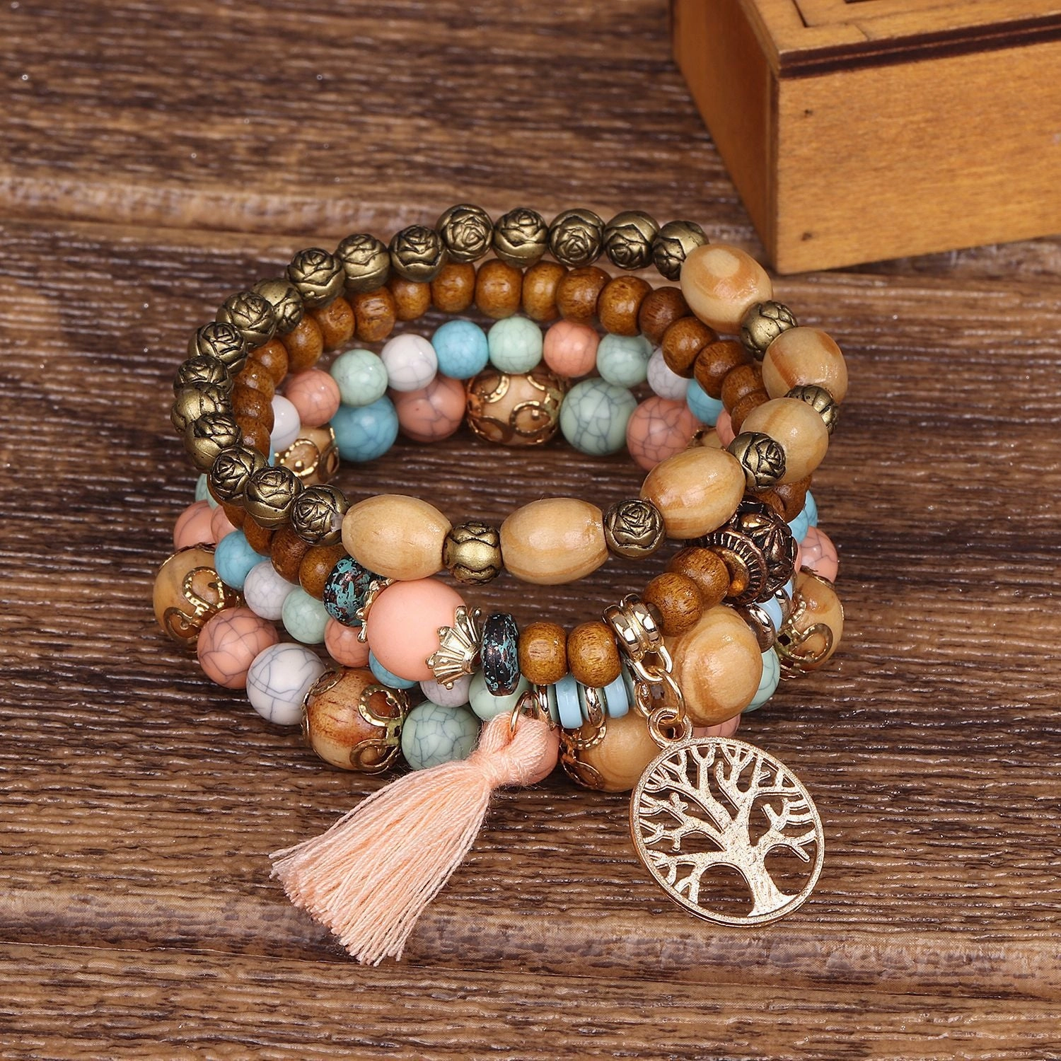 Wholesale Tassel Multi-layer Alloy Bracelet