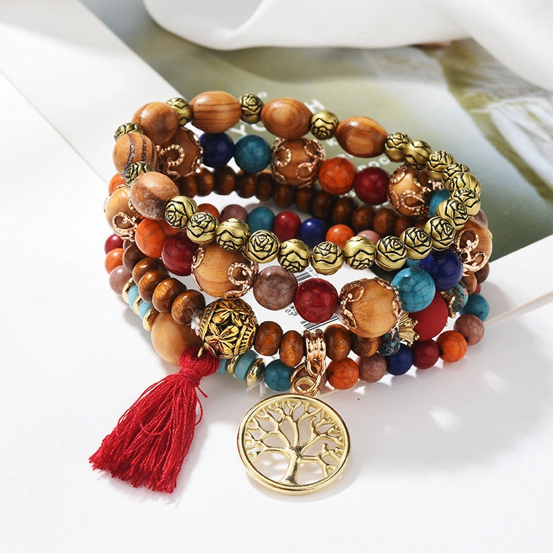 Wholesale Tassel Multi-layer Alloy Bracelet