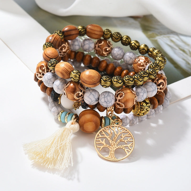 Wholesale Tassel Multi-layer Alloy Bracelet