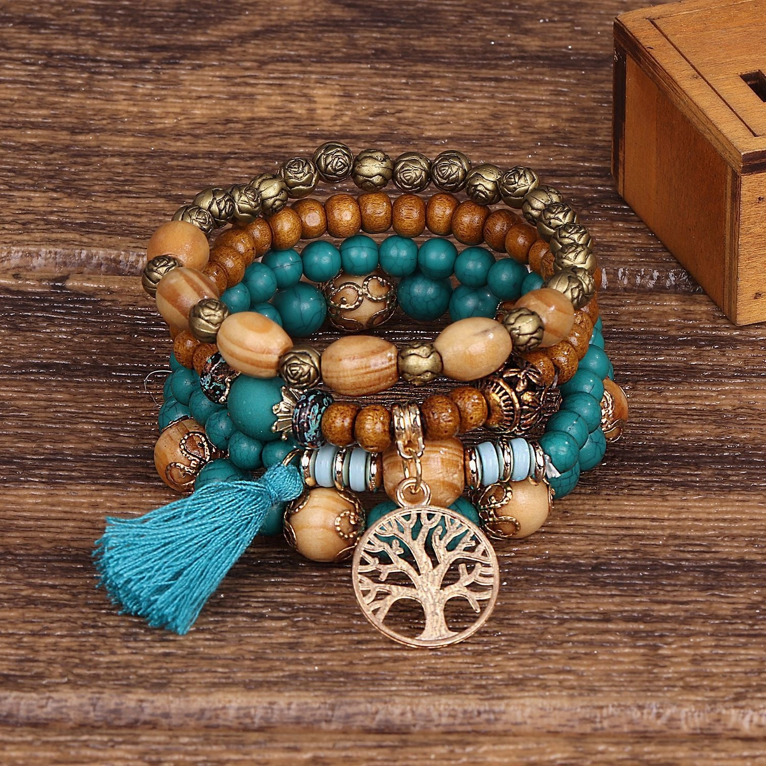 Wholesale Tassel Multi-layer Alloy Bracelet