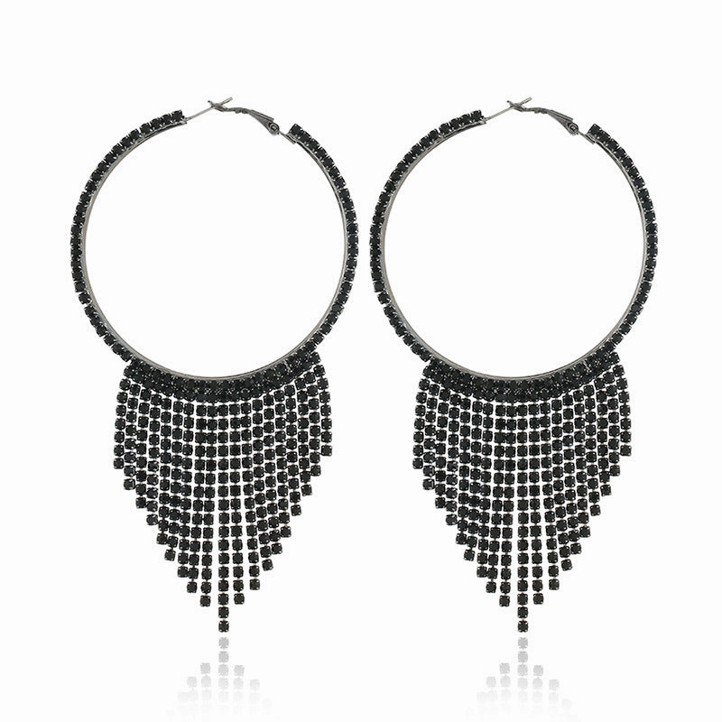 Wholesale Tassel Rhinestone Claw Chain Alloy Earrings