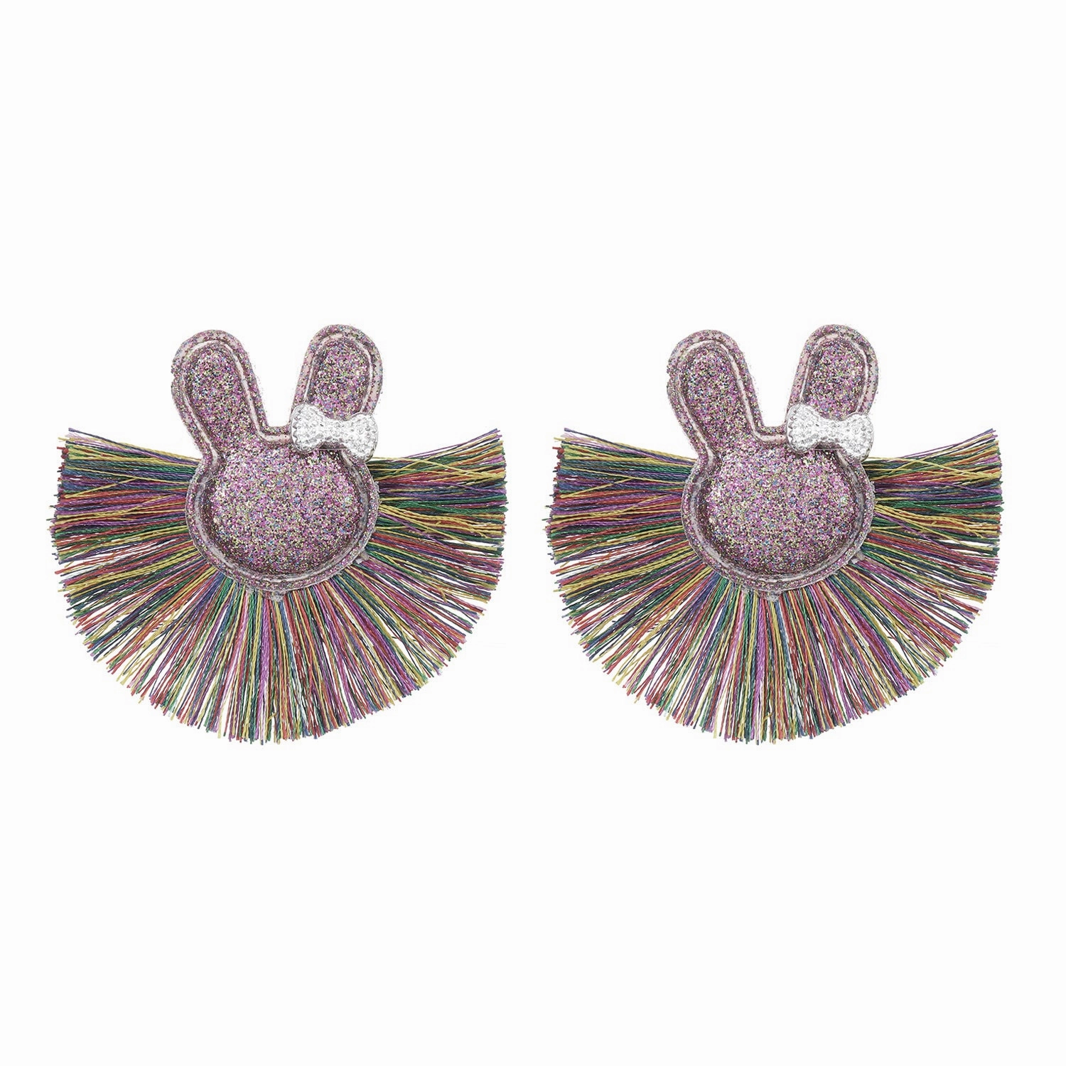 Wholesale Tassels Bowknot Bunny Earrings