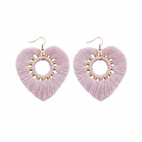 Wholesale Tassels Heart Beads Earrings