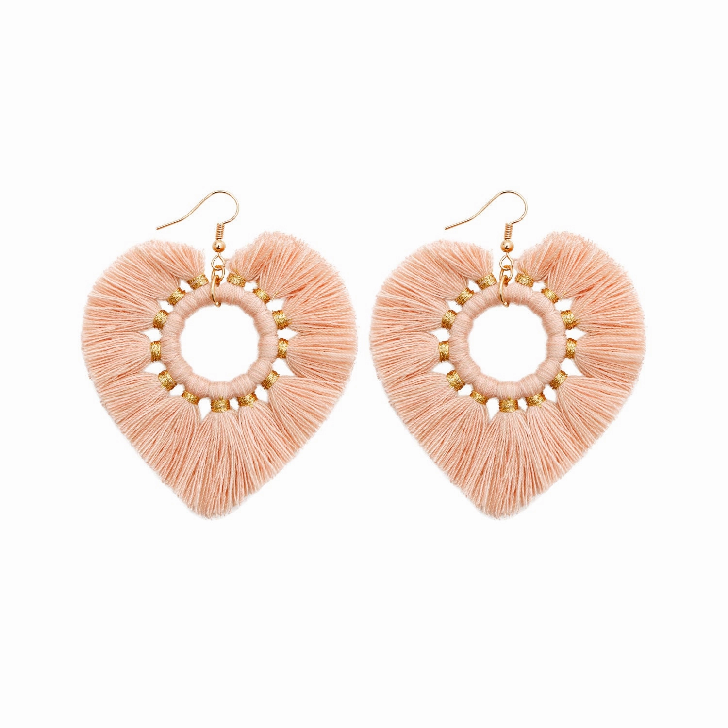 Wholesale Tassels Heart Beads Earrings
