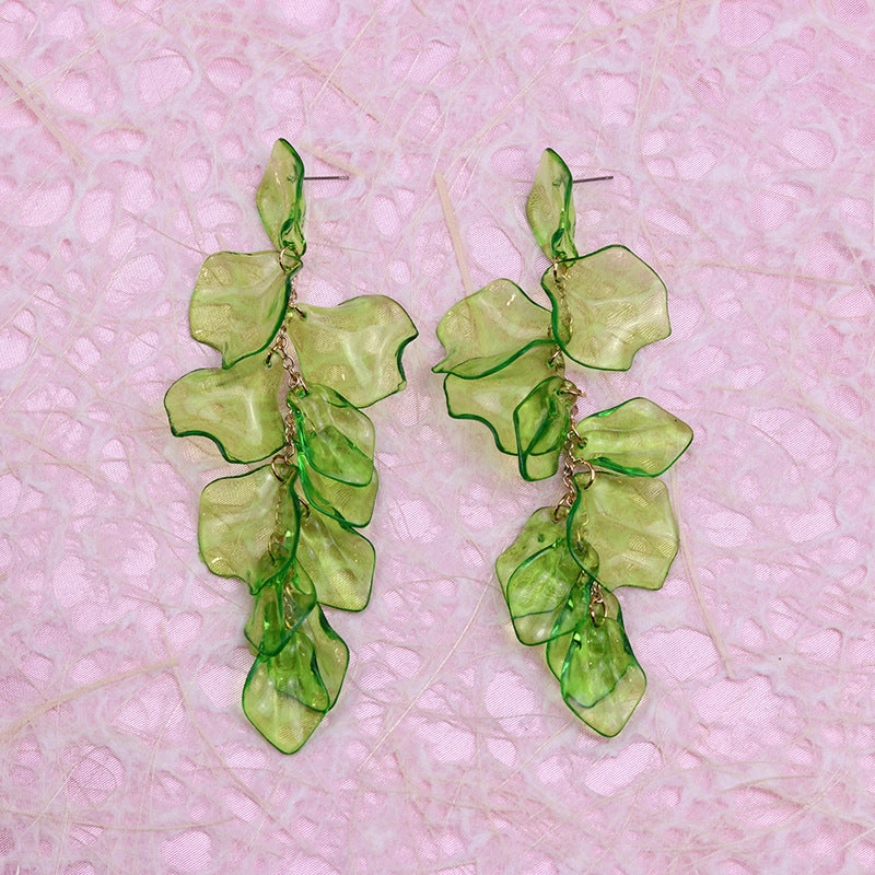 Wholesale Tassels Petals Acrylic Earrings