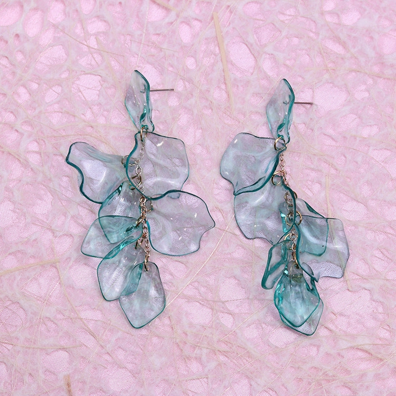 Wholesale Tassels Petals Acrylic Earrings