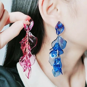 Wholesale Tassels Petals Acrylic Earrings