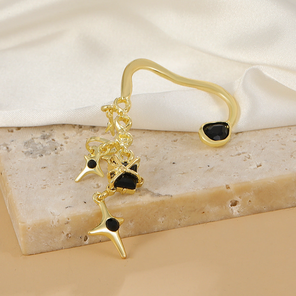 Wholesale Tassels Star Alloy Earrings
