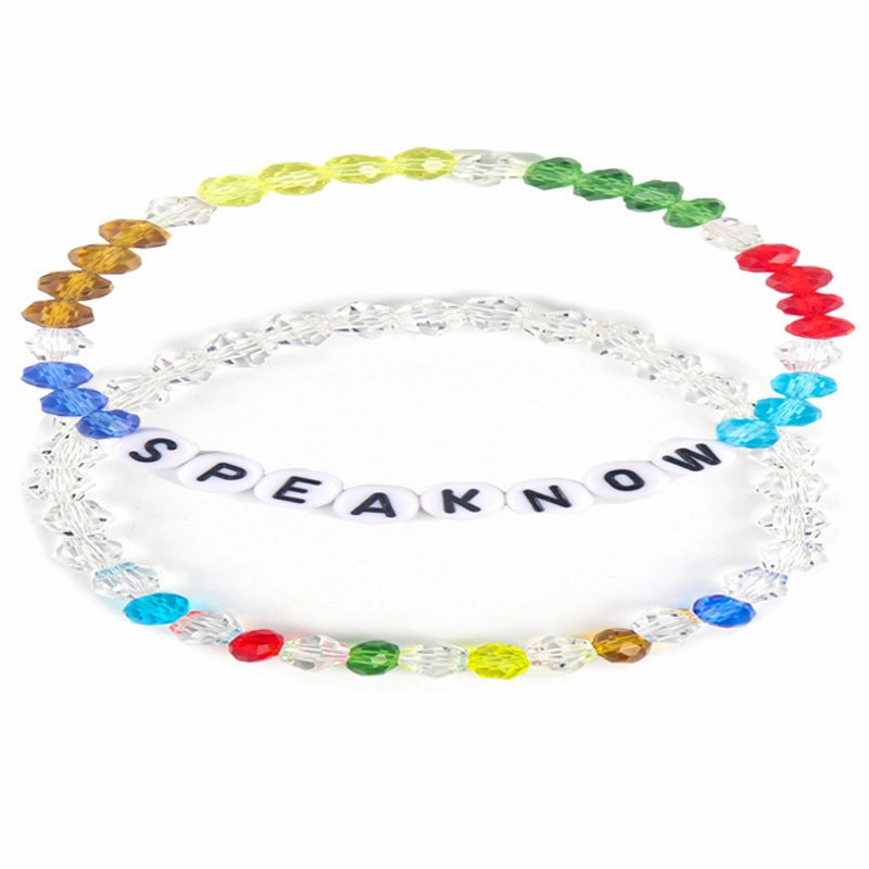 Wholesale Taylor English Name Crystal Bead Bracelet