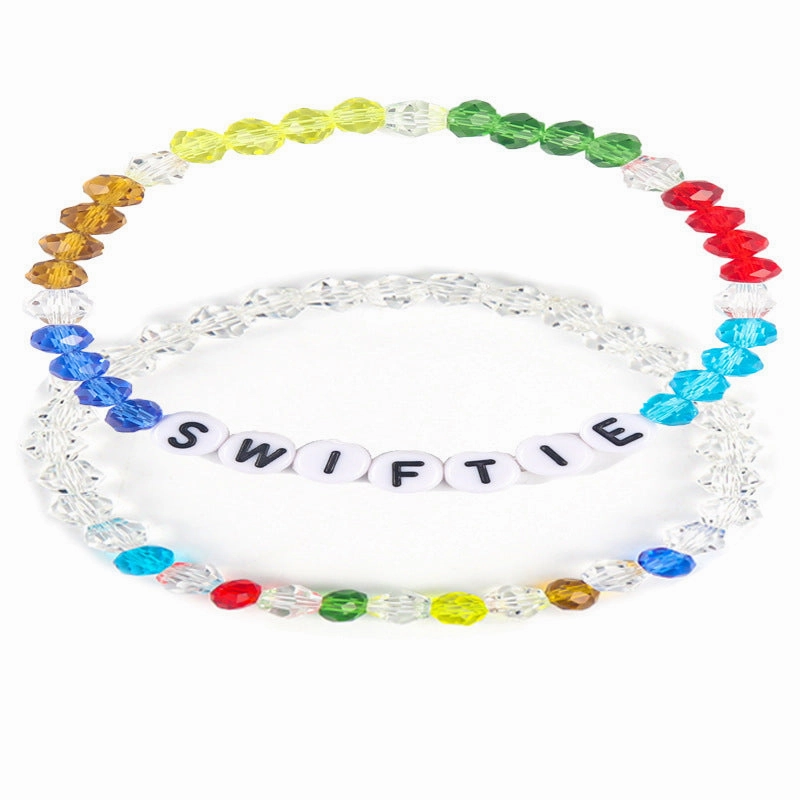 Wholesale Taylor English Name Crystal Bead Bracelet